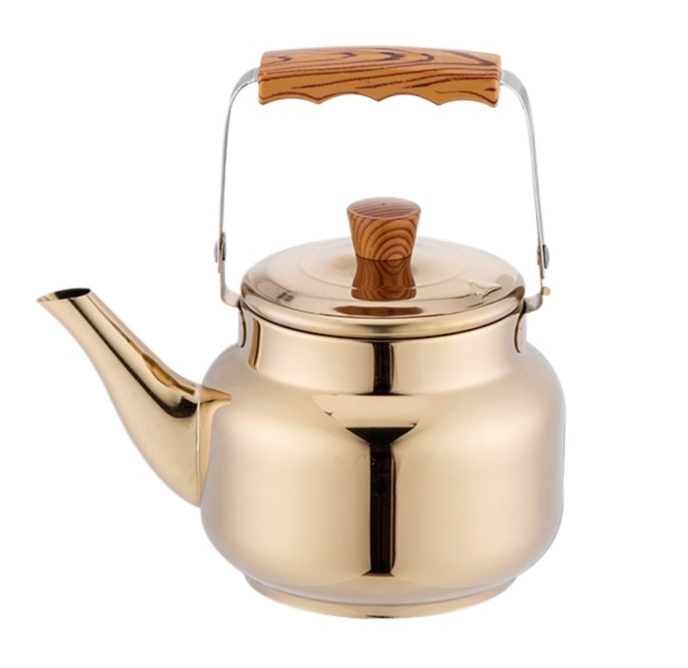 Czajnik GwizdząCy Czajnik Ze Stali Nierdzewnej Z Wyjmowanym Zaparzaczem Do Herbaty Na Kuchenkę Do Domu I Biura(Gold,2L)