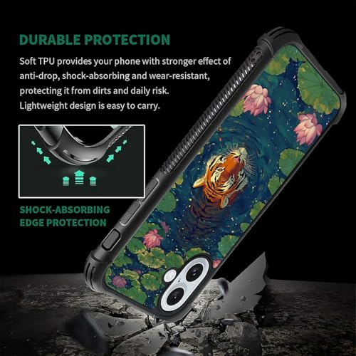 Coque iPhone 16 tigre évite les chutes avec son TPU antidérapant