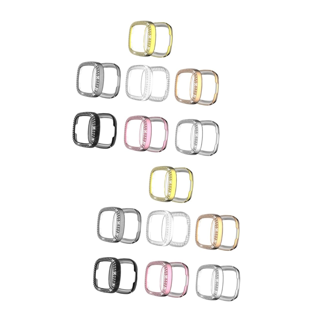 Gadpiparty 14pièces Coque De Complète pour Montre Compatible avec Sense Étui TPU Anti-Rayures Transparent Et Émaillé Accès Facile à Toutes Les Fonctions