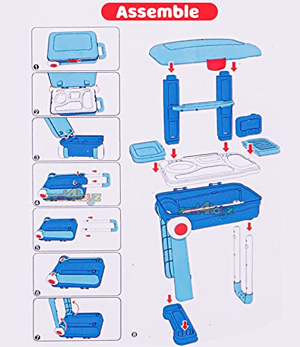 Image of Zest 4 Toyz Doctor Set for Kids Girls with Foldable Suitcase Doctor Playset Doctor Kit Toy for Kids Toys Pretend Play Toys Birthday Gifts for Girls & Boys 3+ (Blue)