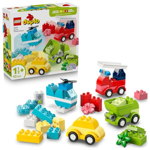 LEGO DUPLO Creative Vehicles - Educational Sorting Toy for Toddlers w/Cars & Trucks - Fine Motor Skills Development Set - Birthday Gift for 1+ Year Old Babies Boys & Girls - 10474