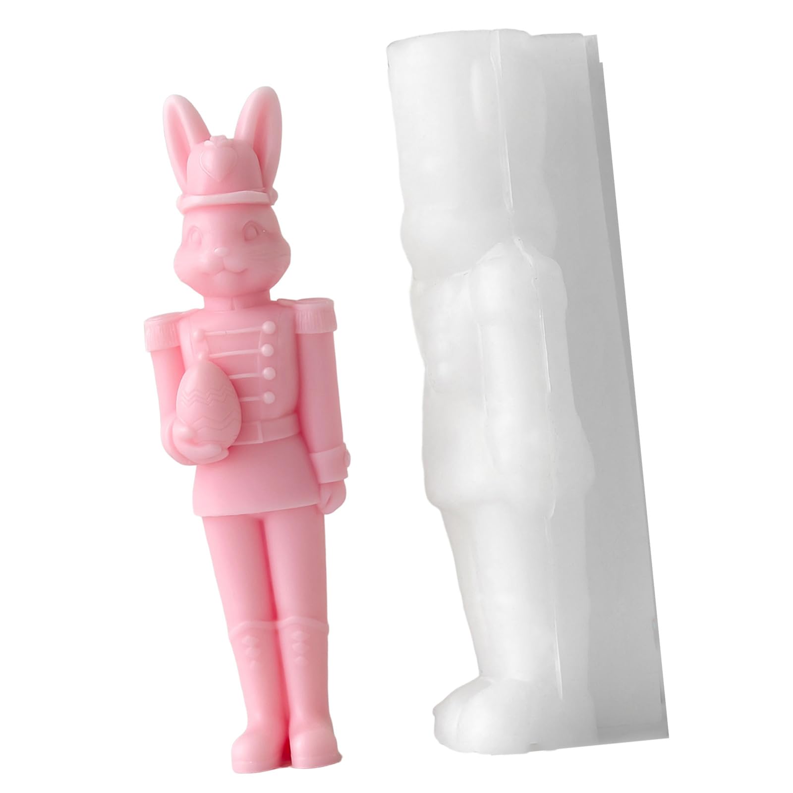 Limtula Silicones Easter Bunnies Nutcrackers Mold with Easy Release for Home Decor Bunnies Mold