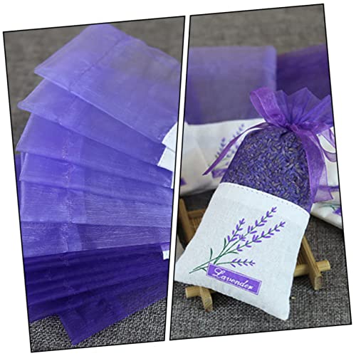 22 bolsas de sachet lavanda con organza y patrón floral miniatura 4