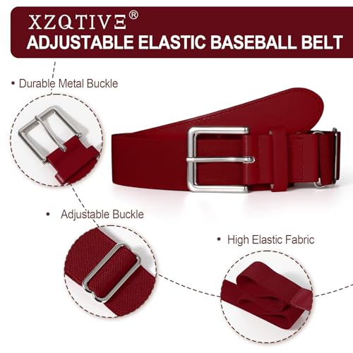 Image of XZQTIVE Baseball Softball Socks and Baseball Softball Belt Combo Set Knee-High Soccer Socks for Kids Youth Adult