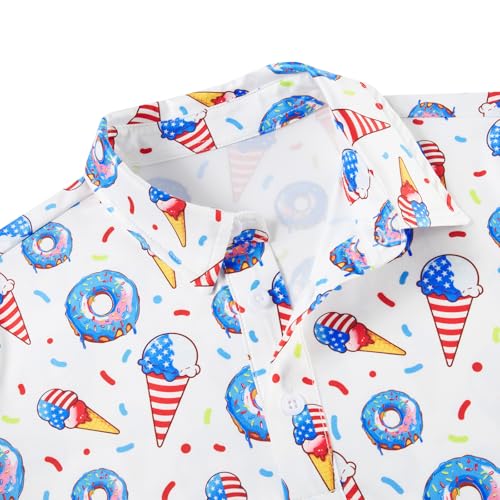 Cuddomper Boys Polo Shirt 4th of July Golf Clothes Flag 11-12 Years | Short Sleeve, Collared Shirts, Fashion, Cool, School Uniform, Active, Casual, Athletic, Beach, Tropical Travel, Performance - image 3
