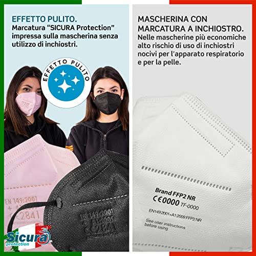 30 Mascherine FFP2 Certificate CE Colorate ROSA e