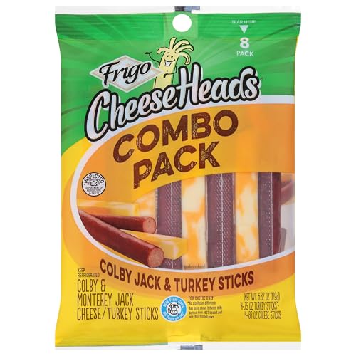 Frigo Cheese Heads, Colby Jack and Turkey Stick, 8 ct