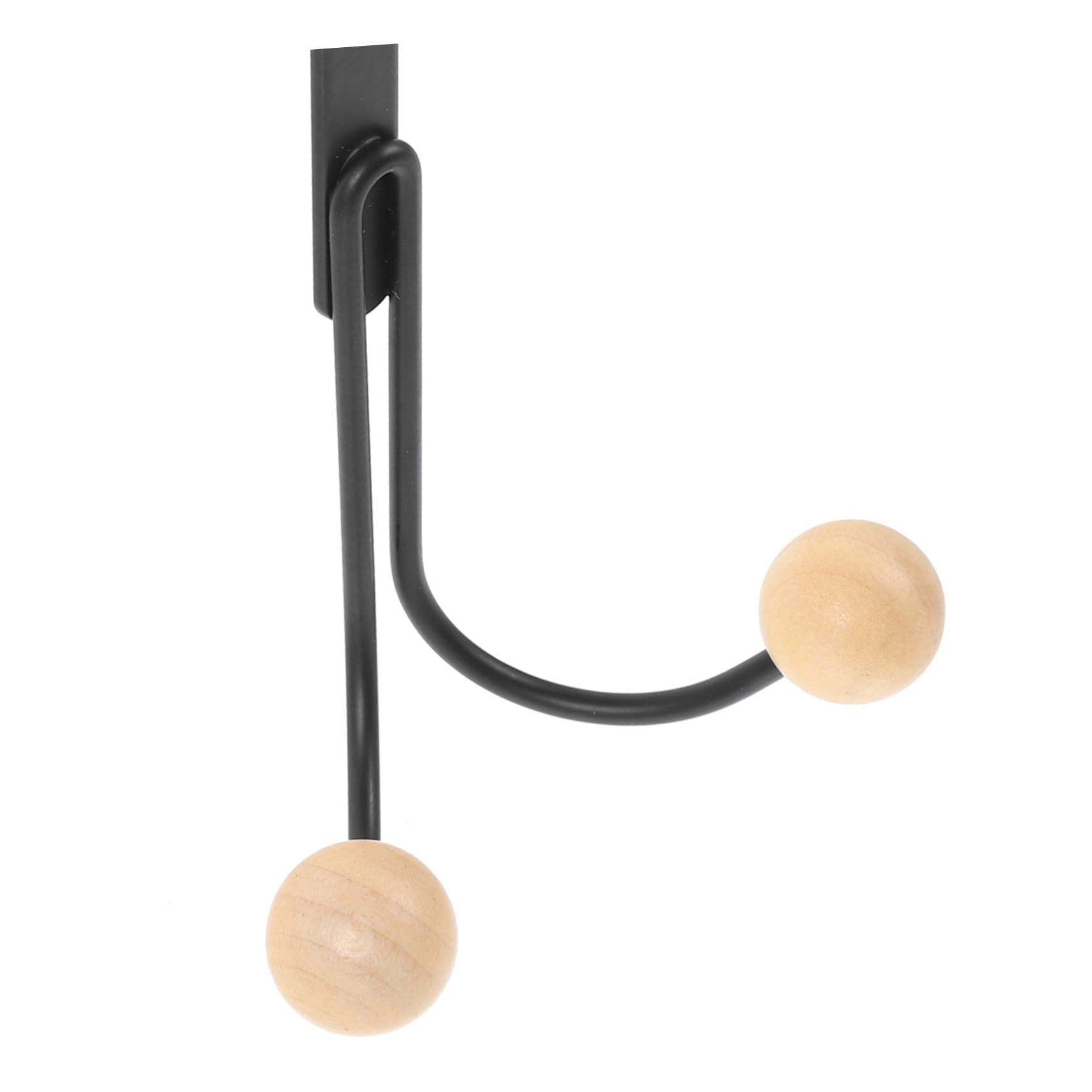 PRETYZOOM Gancho De Puerta Gancho Para Toallas Sobre La Puerta Encima Perchas Abrigos Afuera Ganchos De Puerta Estante Colgante Manos Prenda De Madera Negro 2 Piezas X 4