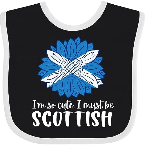 inktastic I'm So Cute, I Must Be Scottish Sunflower Baby Bib