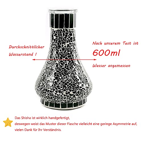 DXP Shisha Set 2 Schläuchen 55cm mit 3x100gr. Shiazo Dampfsteine, Kohle, Folie und Kohlezange, Mundstücke – Bild 4