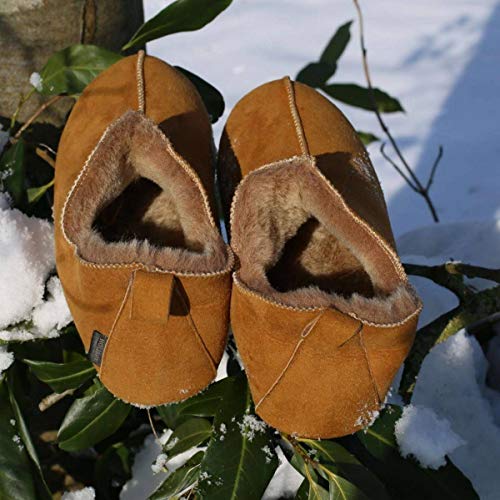 Lammfell Hausschuhe Hollert Bali – Bequeme Lederschuhe in Cognac
