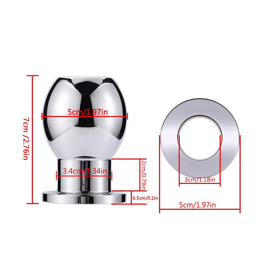 Weimob Offener Analplug Analtunnel Metall Butt Plug mit Höhle Pig-Hole  Fuckplug Anal/Vagina Expansion Hohlstecker