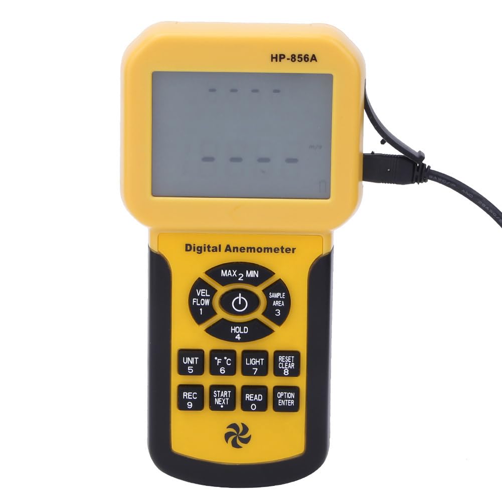 856A USB Portátil LCD Pantalla Digital Anemómetro Anemómetro Probador