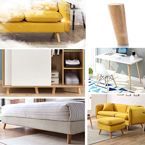 Patas de sofá de madera e inclinables de 10 cm para mantenimiento de muebles 6