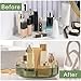 INVSSENE 360° Rotating Makeup Organizer, Bathroom Make Up Spinning Holder Rack, Large Capacity Cosmetics Storage Vanity Shelf Countertop, Fits Cosmetics, Perfume, Skincare, Lipsticks(1 Tier, Green)