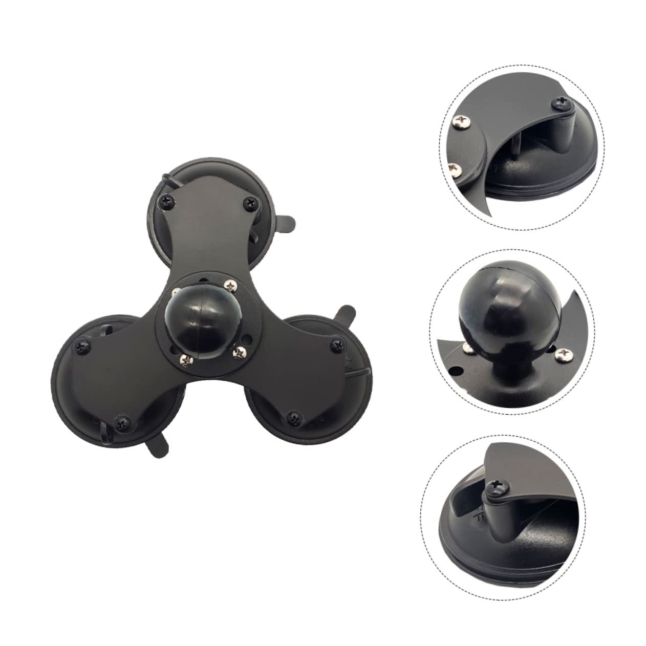 SHINEOFI Soporte de Ventosa Triple Ajustable para Parabrisas Base de Ventosa y Duradera Compatible con Dispositivos Móviles y Navegadores