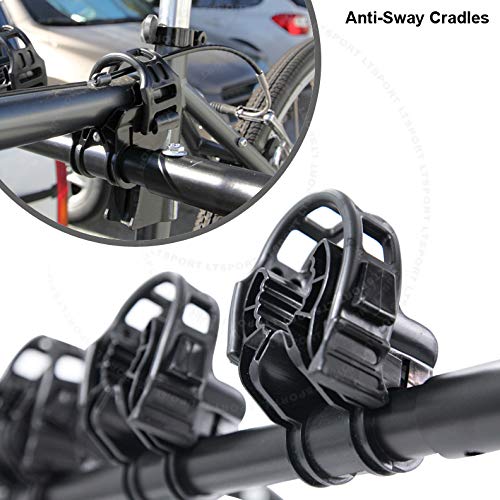 LT Sport Car Bike Rack 3 Bicycle Carrier Rear Trunk Mount Holder for SUV Mini-Van Wagon - Thumbnail 4