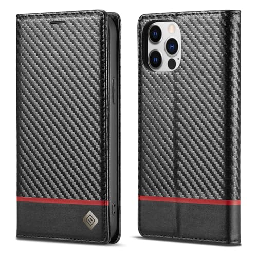 Portefeuille en cuir fibre de carbone iPhone 11 Pro Max noir : protégez votre écran des rayures