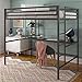 Novogratz 4371429N Maxwell Metal Full Loft Desk & Shelves, Gray/Black Bunk Beds,