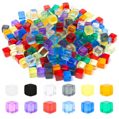 Uso multifunzionale: i dadi trasparenti da 8 mm possono essere utilizzati per giochi da tavolo, strumenti didattici, artigianato fai da te o decorazioni per feste, aggiungendo divertimento e creatività alle vostre attività