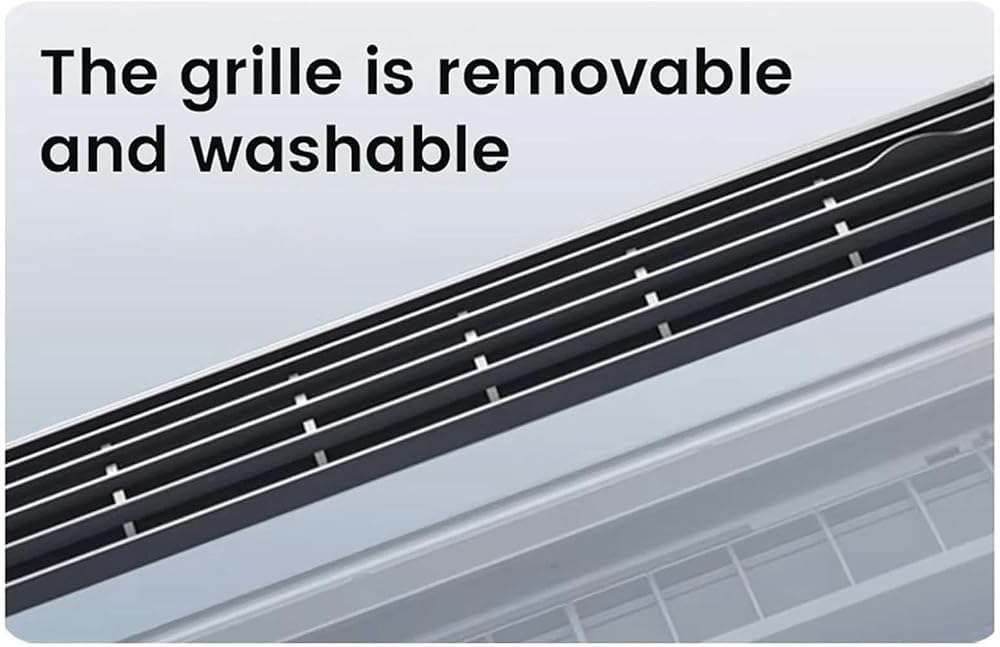 Generico Ventilatore da Parete Senza Foratura, Ricaricabile Tramite USB, Portatile, Wireless, Mini circolatore d;Aria per Cucina, Bagno, Camera da Letto, Ufficio, Uso Interno (Gray A)