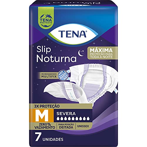Tena Slip Noturna, Fralda Geriátrica para Incontinência Urinária, M - 7 unidades