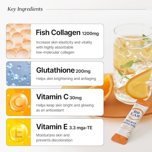  BB LAB Collagen Glutathione White, Fast Absorption Orange Flavor Supplement for Skin Brightening
| BB LAB Collagen Glut