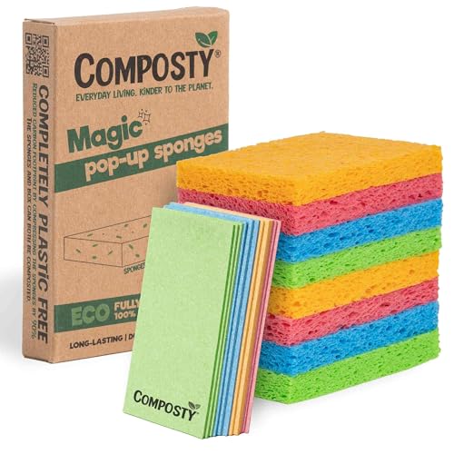 Composty Pop-Up Compostable Sponges 12-Pack