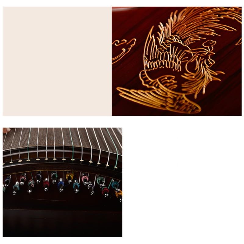 JITEM Professional Performance Grade Paulownia Wood Guzheng, Hand-Carved Zither String Instrument for Adults/Children/Senior/Intermediate/Beginner(Color:B), Size - Image 5