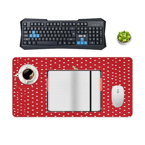 Red Polka Dot Hedgehog Desk Pad plástico antideslizante miniatura 4