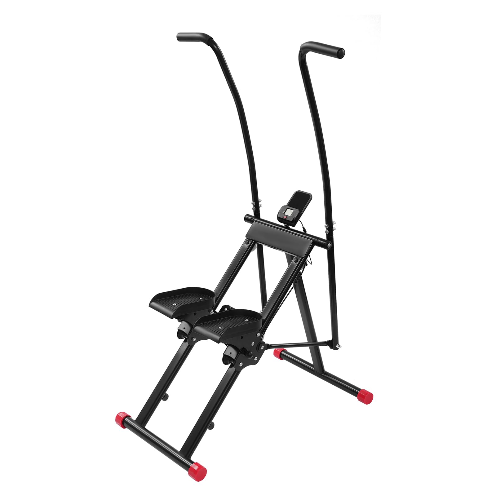 Stepper - Aparato de fitness para entrenamiento de pedales, pantalla para casa y adultos, carga de 100 kg, 46, 88, 136 cm, diseño compacto, entrenamiento de cuerpo completo