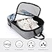 White Blue Marble Shoe Bags for Travel Water-Resistant Shoes Pouch with Handle Fashion Shoe Organizer with Zipper Closure Portable Sneaker Carrier for Men & Women Daily Use