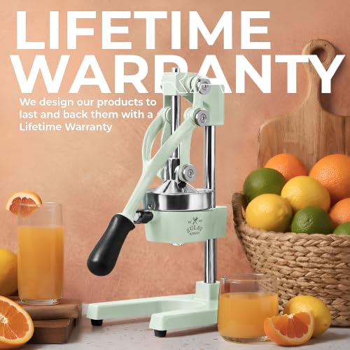 Image of Zulay Kitchen Cast Iron Juicer - Heavy Duty Manual Juicer with Detachable Strainers for Easy Cleaning, Orange Juice Press for Citrus Fruits, Perfect for Bartenders, Juice Lovers & Health Enthusiasts