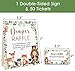 Yuzioey Woodland Greeting Card - Diaper Raffle Tickets and Sign, Woodland Forest Baby Shower Game, Gender Neutral