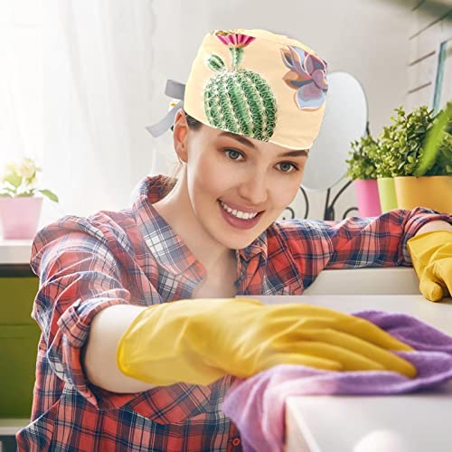 Chapeaux bouffants fleurs succulentes et cactus casquettes de travail ajustables