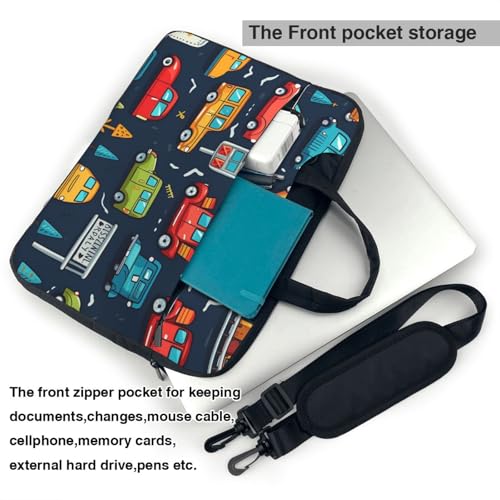 Maletín portátil con patrón de autobús 15.6 pulg impermeable miniatura 5