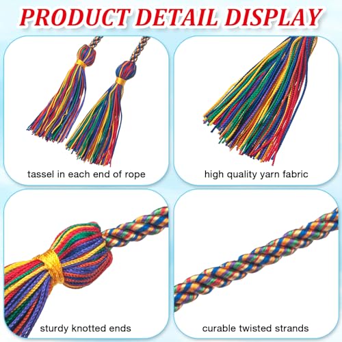 Image of ONUPGO Graduation Cord, Graduation Honor Cords Rayon Braided Tassel Cord for 2026, 68 inch Polyester Yarn Long Robe Honor Rope for Graduation Students, Bachelor Gown