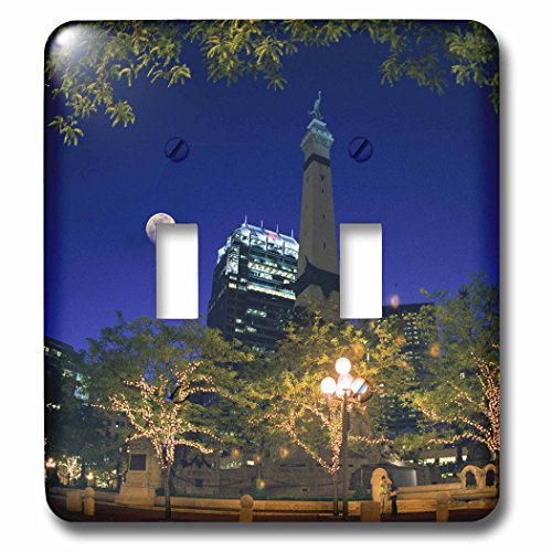 Interrupteur à bascule double 3dRose Lsp_90224_2 Indiana Indianapolis commande murale décoration