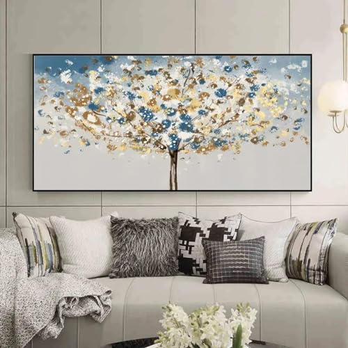 Toile peinture mur Art arbre abstrait de luxe GELYX style nordique affiches décor salon 90x180 cm