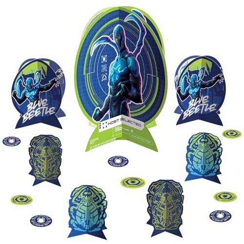 Image of Table Centerpiece Kit (27 Pc Set) - High-Quality & Sturdy, Perfect Party Essential For Themed Parties & Events, Blue Beetle