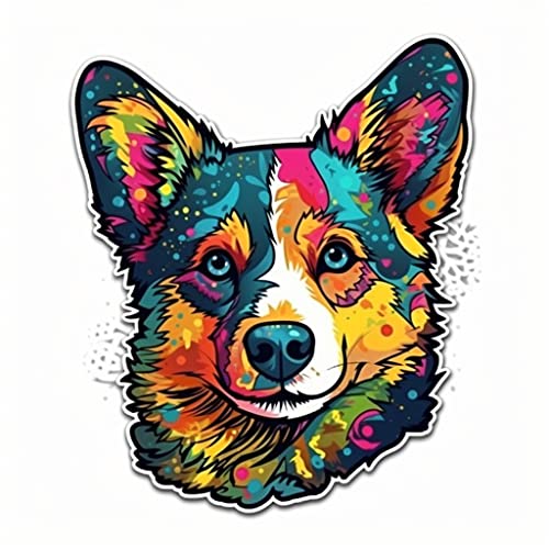 Image of Yoonek Graphics Welsh Corgi Welsh Corgi Dog Vinyl Decal Sticker for Car, Laptop, Tumbler, More. #009925-6