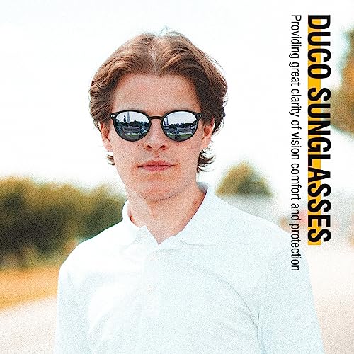 DUCO Mens Polarized Sunglasses for Men, Ultra Lightweight Carbon Fiber Sun Glasses UV Protection UV400 Shades DC30172
