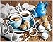 Produktbild WOWDECOR DIY Malen nach Zahlen Kits Geschenk für Erwachsene Kinder, Malen nach Zahlen Home Haus Dekor - Kaffee Makrone Keks Tasse Teekanne 16 x 20 Zoll (X7043, Ohne Rahmen)