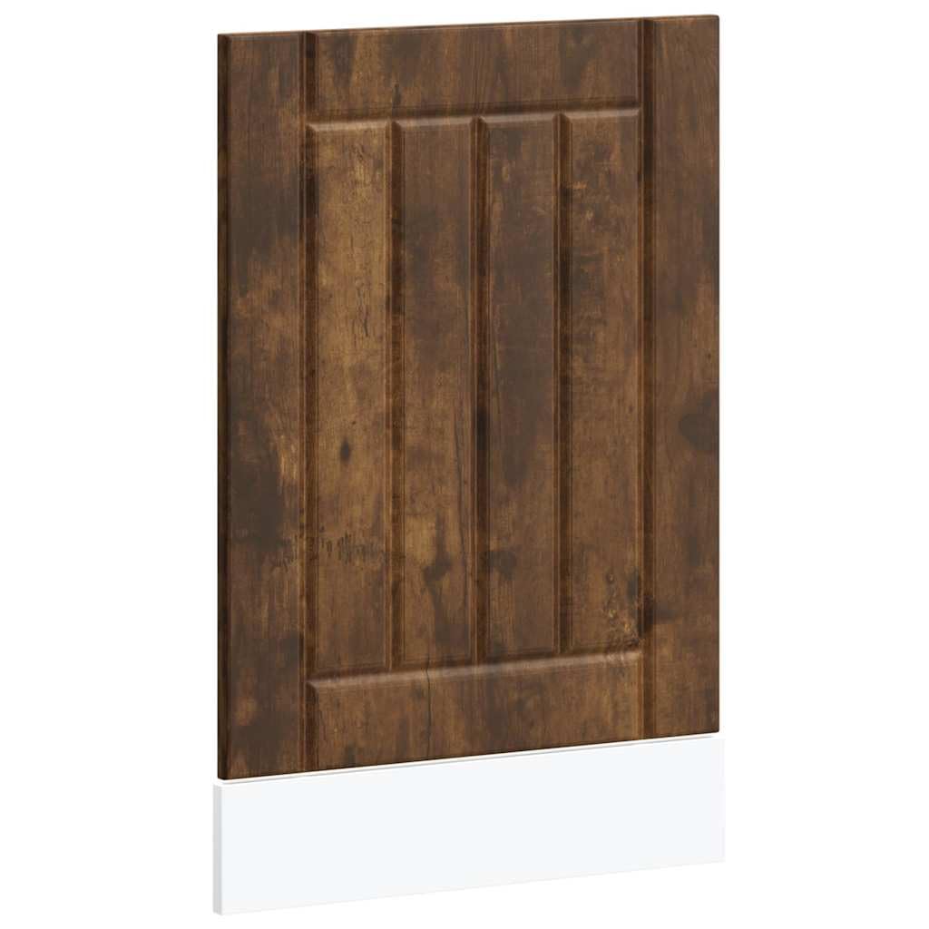 Tomostar Façade de Porte Lave Vaisselle, Panneau de Lave-Vaisselle Accessoire pour Lave-Vaisselle Cuisine Lucca chêne fumé Bois d'ingénierie