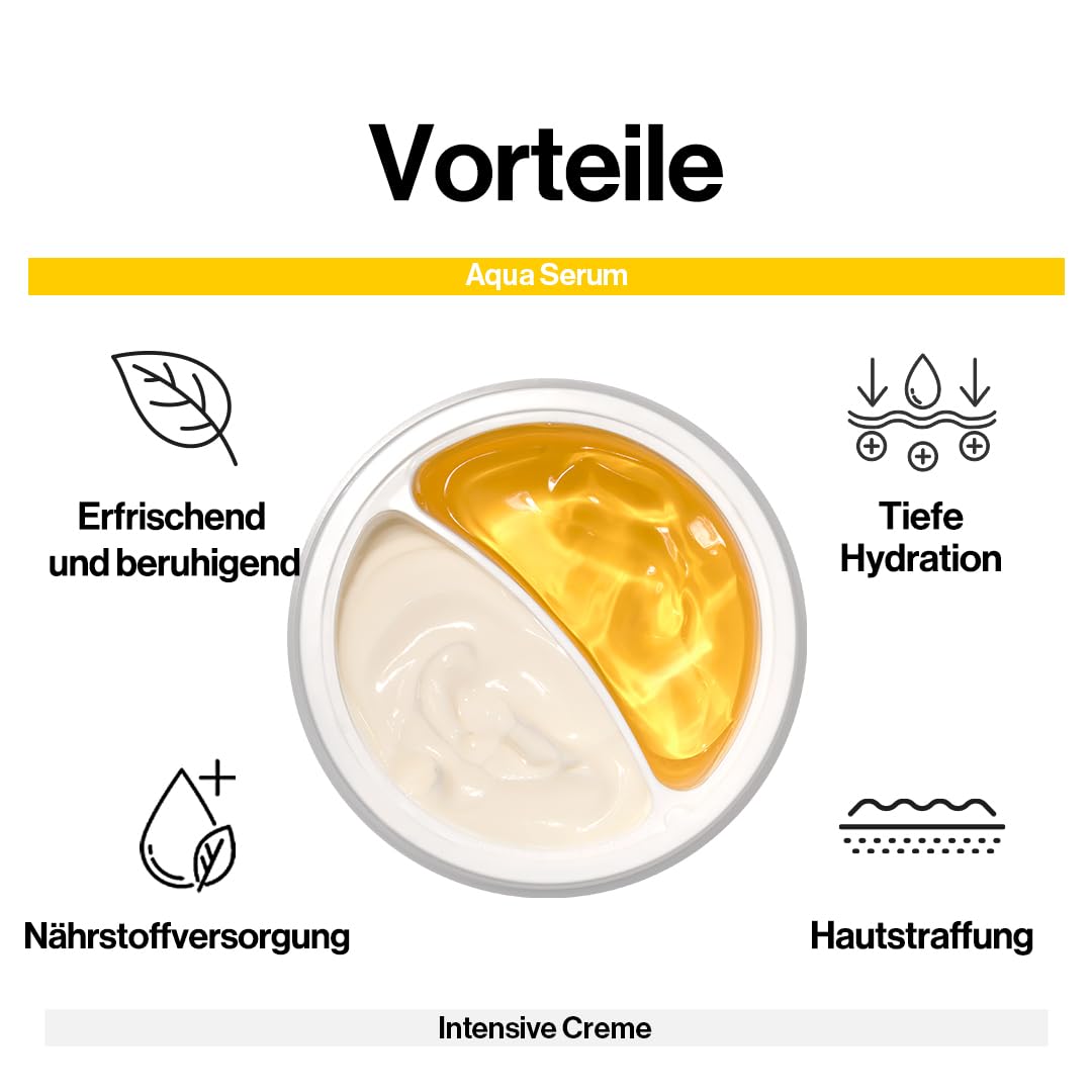 d'alba Italian weißer Trüffel Double Serum & Cream, anpassbare 2-in-1-Intensivpflege, Creme für Hautstraffheit und Glanz, milde und vegane Doppelcreme Koreanische Hautpflege (70g (1er Pack))