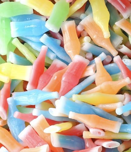 Nik L Nips Vintage Wax Bottle Candy Drinks Filled with Cherry, Orange, Lemon, Blue Raspberry, and Green Apple, Nostalgic Wax Bottles Candy Popular Trending Candy on TikTok - Bulk Candy by Candyland's assortments 5 lb