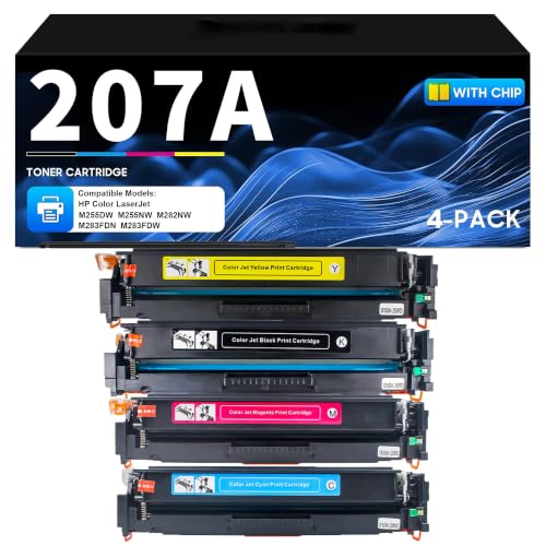 Cartouches toner compatibles HP Color LaserJet Pro MFP M283fdw M282nw M255dw M255nw puce pack 4 couleurs