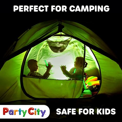 Party City Green Glow Sticks Bulk Pack 6”- 25pk Glow in the Dark Sticks for Kids, Waterproof Camping Survival Ultra Bright Emergency Light Stick with String, Neon Glowsticks Party Supplies Favors - image 5
