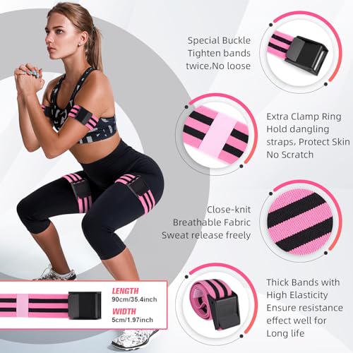 Image of Booty Bands, Blood Flow Restriction Bands for Women /Men, Adjustable BFR Training Bands for Glutes & Hip Building, Occlusion Resistance Bands
