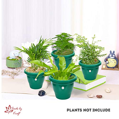 Image of Kraft Seeds Trowel & Gamla /Planter /Pot (10 inch, Multicolour, Set of 8) Combo